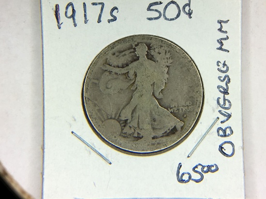 1917 S Walking Liberty 1/2 Dollar