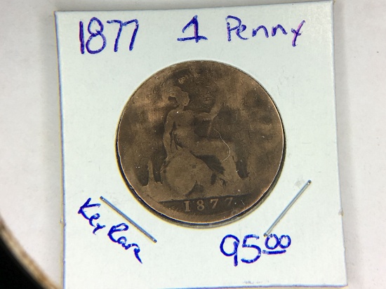 1877 British 1 Penny