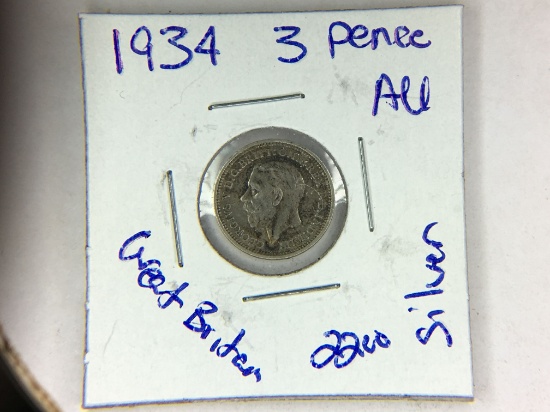 1934 Great Britian 3 Pence