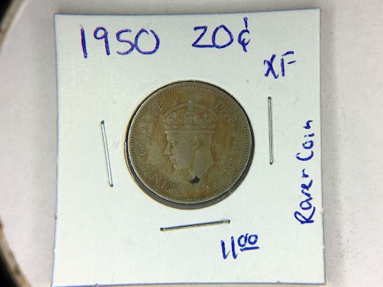 1950 Malaya 20 Cents