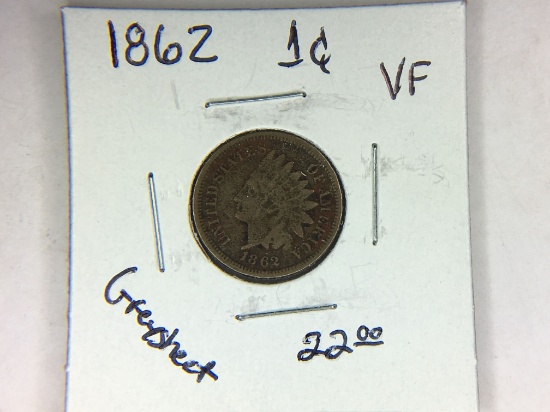 1862 Indian Head Cent