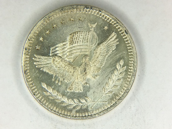 Flying Eagle And Flag, Silver Trade Unit