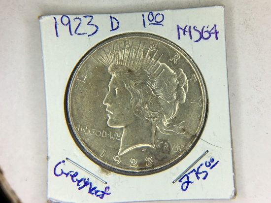 1923 D Peace Dollar
