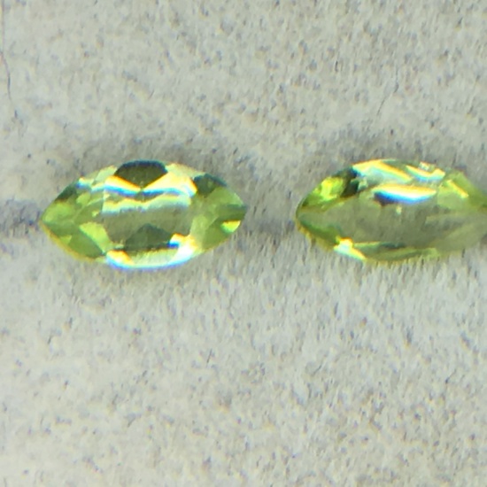 .46 Carat Marquise Cut Peridot Matched Pair