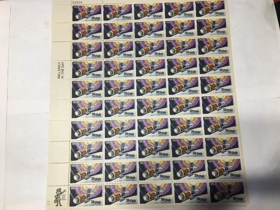 (50) 10 Cent U. S. Skylab Sheet