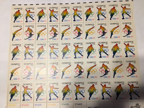 (50) 13 Cent U. S. 1976 Olympics Sheet