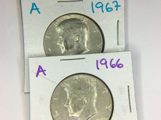 1966 & 1967 Kennedy 1/2 Dollar