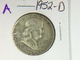 1952 D Franklin 1/2 Dollar