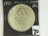 1951 Mexico Coin