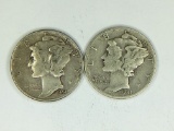 1941, & 1944 D Mercury Dimes