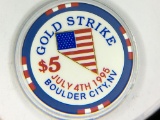 1995 $5.00 Gold Strike Nevada Poker Chip