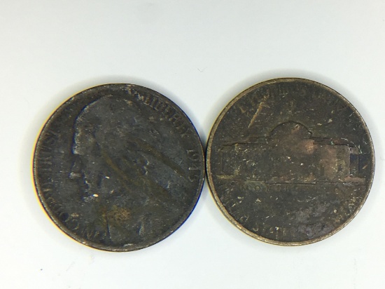 (2) Silver U.S. War Nickels