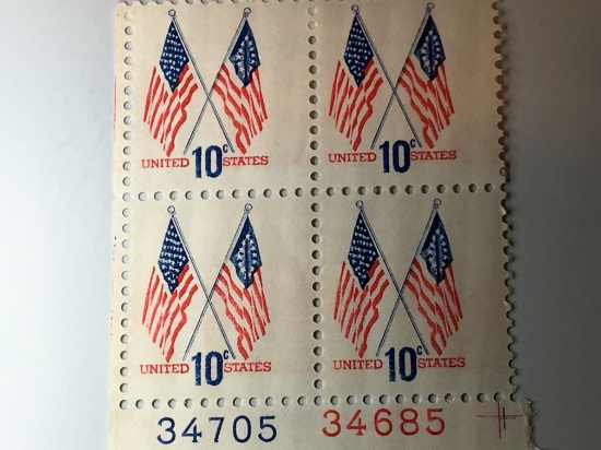 U. S. 10 Cent Plate Bloc