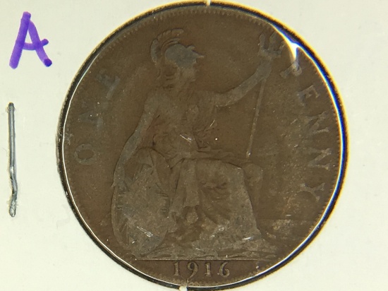 1916 British Penny