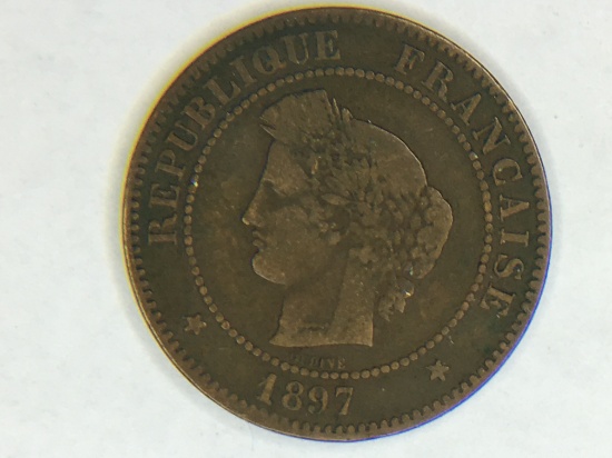 1897 French 5 Centimes