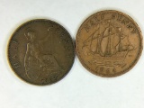 1932 & 1964 British Half Penny