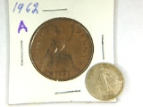 1962 Philipenes 10 Centavos & 1962 British Penny