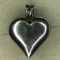 .925 Sterling Silver Ladies Large Puffed Heart Pendant