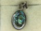 .925 Sterling Silver Ladies Abalone Pendant