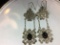 .925 Sterling Silver Ladies Black Onyx Filigree Earrings