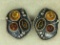 .925 Sterling Silver Ladies Multicolor Amber Earrings