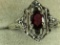 .925 Sterling Silver Ladies 1 Carat Filigree Ring