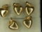 (5) Gold Filled Puffed Hearts