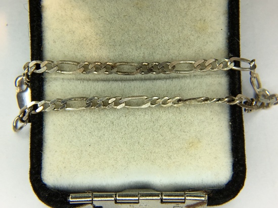 .925 Sterling Silver Ladies 3 – 1 Figaro Bracelet