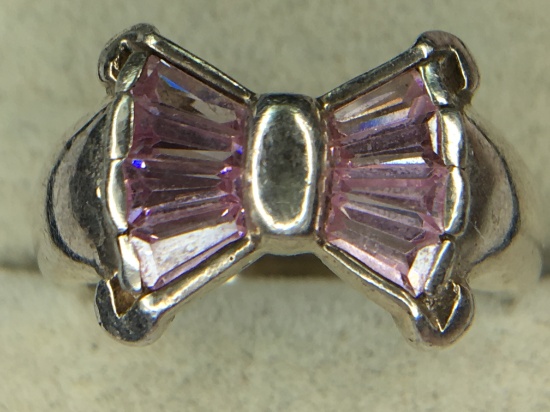 .925 Sterling Silver Ladies 1 Carat Gemstone Ring
