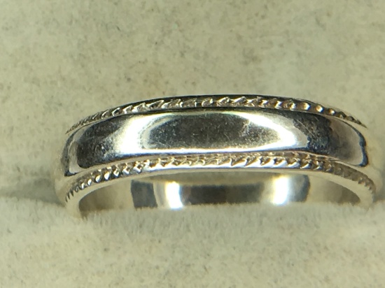 .925 Sterling Silver Unisex Wedding Band 5 Mm