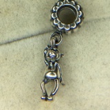 .925 Sterling Silver Ladies Charm Slide