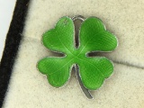 .925 Sterling Silver Ladies Shamrock Charm/pendant