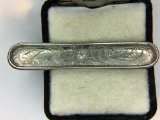 .925 Sterling Silver Ladies Victorian Bar Pin 2 5/8