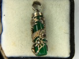 .925 Sterling Silver Unisex Jade – Dragon Pendant