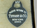 .925 Sterling Silver Unisex Tiffany And Company Tag