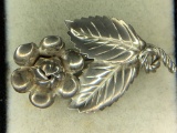 .925 Sterling Silver Ladies Vintage Brooch