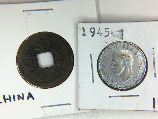 1945 Canada 5 Cents, Chinese Coin?