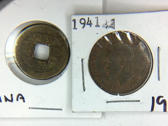 1941 British Half Penny, Chinese Coin?