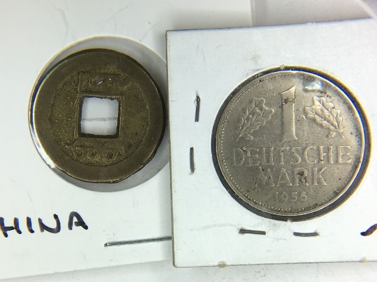 1956 German 1 Mark, Chinese Coin?