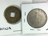 1956 German 1 Mark, Chinese Coin?