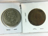 1931 Portugal 50 Centavos, 1950 German 10 Pfennig