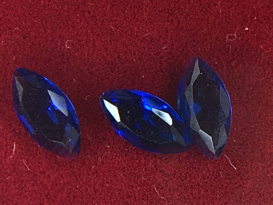 (3) Blue Sapphires