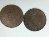 1928, 1966 British 1 Penny