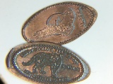 (2) Elongated Pennies Alaska & California