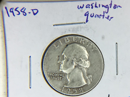 1958 D Washington Quarter