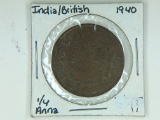 1940 British / India 1/4 Anna