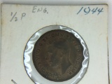 1944 England 1/2 Penny