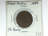 1943 Great Britain 1/2 Penny