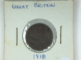 1918 Great Britian 1 Farthing