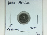 1880 Mexico 5 Centavos
